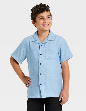 Camisa casual Cat & Jack de algodón manga corta para niño