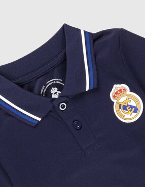 Playera tipo polo Real Madrid de algodón para niño