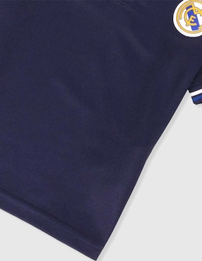 Playera tipo polo Real Madrid de algodón para niño