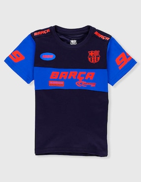 Playera Fc Barcelona manga corta para niño
