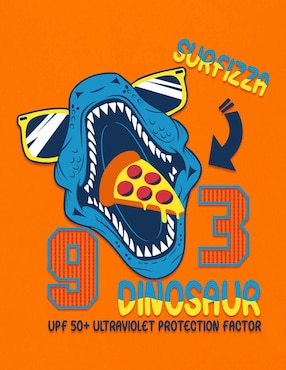 Wetshirt Sunskin estampado gráfico para niño