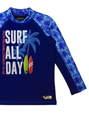 Wetshirt Sunskin estampado gráfico para niño