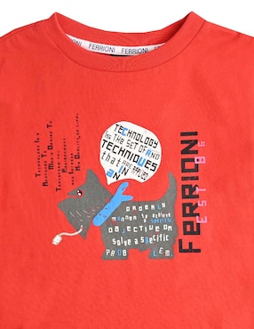 Playera Ferrioni Bong manga regular para niño