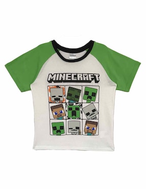 Playera Minecraft manga corta para niño