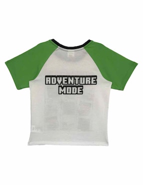 Playera Minecraft manga corta para niño