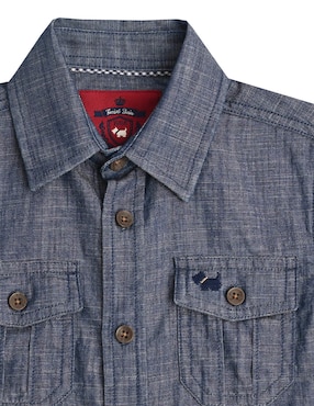 Camisa casual Ferrioni Bikto de algodón manga larga para niño