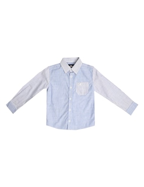 Camisa casual Ferrioni Yeni de algodón manga larga para niño