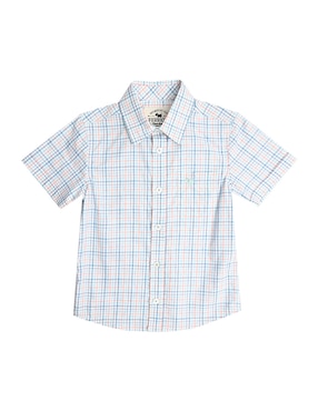 Camisa casual Ferrioni Rona de algodón manga corta para niño
