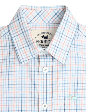 Camisa casual Ferrioni Rona de algodón manga corta para niño