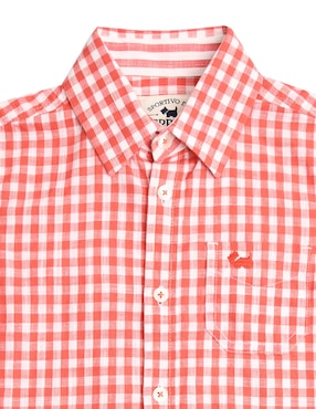 Camisa casual Ferrioni Belene de algodón manga corta para niño
