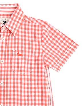 Camisa casual Ferrioni Belene de algodón manga corta para niño