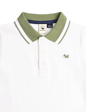 Playera tipo polo Ferrioni Temara de algodón para niño