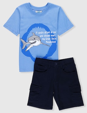 Conjunto casual Piquenique de algodón para niño