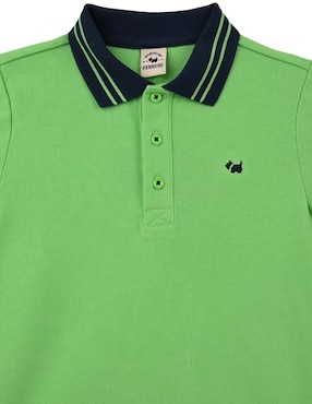 Playera tipo polo Ferrioni Selb de algodón para niño