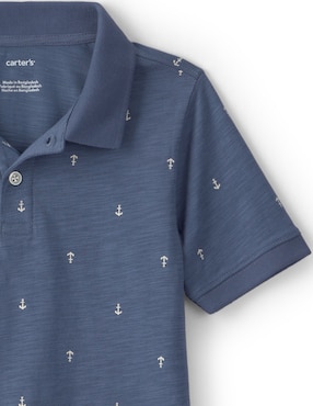 Playera tipo polo Carter's de algodón para niño