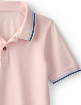Playera tipo polo Carter's de algodón para niño