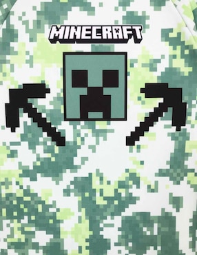 Wetshirt Minecraft estampado macroprint para niño