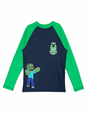 Wetshirt Minecraft estampado gráfico para niño