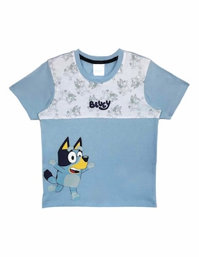 Playera Bluey Bluey manga corta para niño