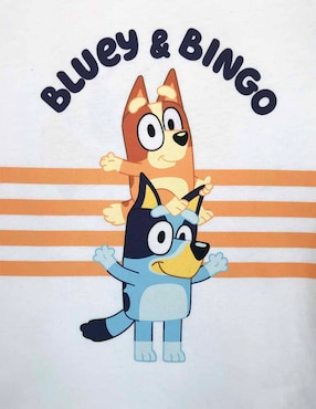 Playera Bluey Bluey y Bingo manga corta para niño
