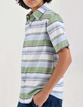 Camisa casual Yale de algodón manga corta para niño