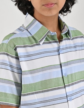 Camisa casual Yale de algodón manga corta para niño