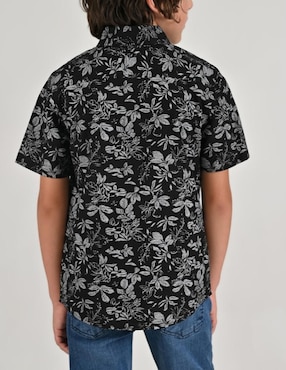 Camisa casual Yale de algodón manga corta para niño
