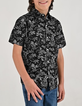 Camisa casual Yale de algodón manga corta para niño