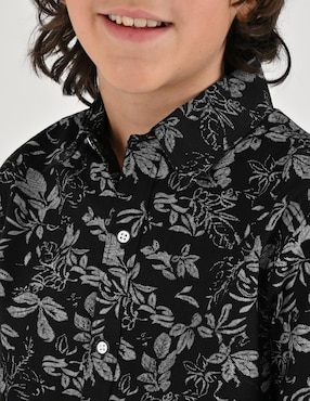 Camisa casual Yale de algodón manga corta para niño
