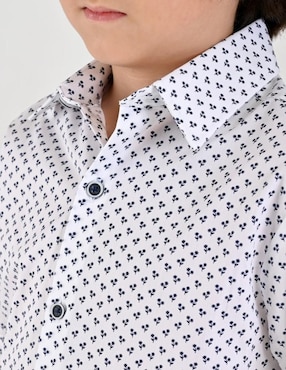 Camisa casual Yale de algodón manga corta para niño