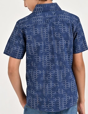 Camisa casual Yale de algodón manga corta para niño