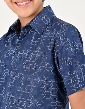 Camisa casual Yale de algodón manga corta para niño