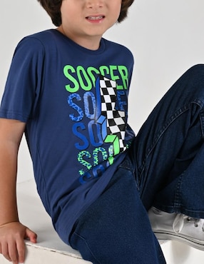Playera Yale manga corta para niño