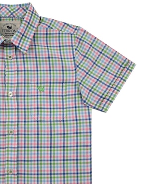 Camisa casual Ferrioni Kerwin de algodón manga corta para niño