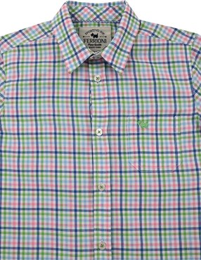 Camisa casual Ferrioni Kerwin de algodón manga corta para niño