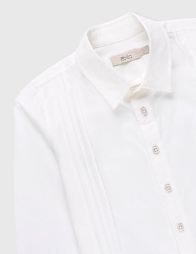 Camisa de vestir ÁBITO de algodón manga larga para niño