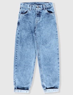 Jeans baggy Piquenique lavado stone wash para niño