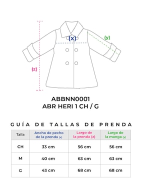 Abrigo Flory con bolsillos para niño