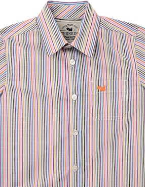 Camisa casual Ferrioni Makeni de algodón manga corta para niño