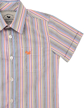Camisa casual Ferrioni Makeni de algodón manga corta para niño