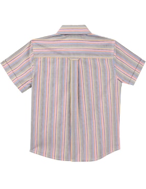 Camisa casual Ferrioni Makeni de algodón manga corta para niño