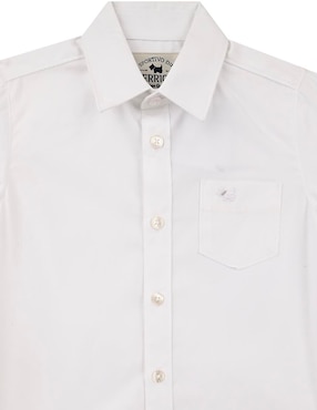 Camisa casual Ferrioni Bruno de algodón manga larga para niño