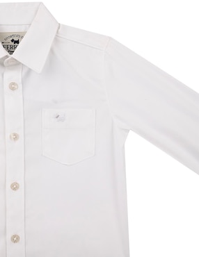 Camisa casual Ferrioni Bruno de algodón manga larga para niño
