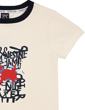 Playera Ferrioni Racing manga corta para niño