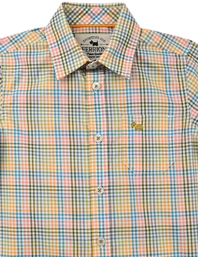 Camisa casual Ferrioni Rena de algodón manga corta para niño