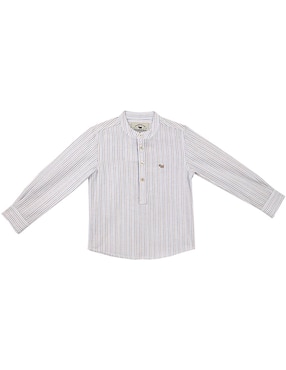 Camisa casual Ferrioni Javert de algodón manga larga para niño