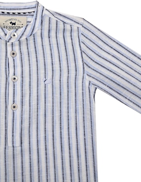 Camisa casual Ferrioni Cardona de algodón manga larga para niño