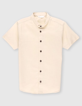 Camisa casual Piquenique de algodón manga corta para niño