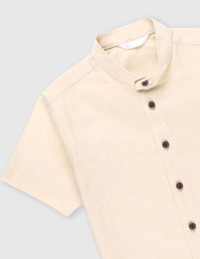 Camisa casual Piquenique de algodón manga corta para niño