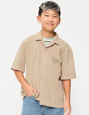 Camisa casual Old Navy de algodón manga corta para niño